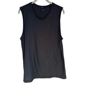 AG Adriano Goldschmied Black Cotton Tank Top Size Large